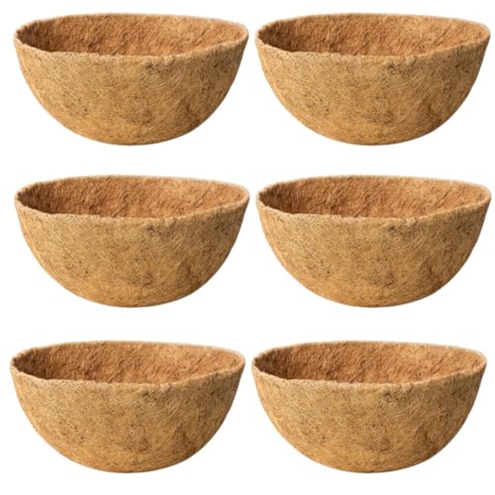 6 Pack 14 Inch Coco Liners for Hanging B