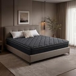 Sivukd Queen Mattress, 12 Inch Hybrid Queen Size Mattress in a Box | Medium Firm, Soft and Breathable Fabric, Low Motion Transfer, Strong Edge Support