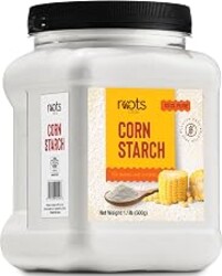Roots Circle 100% Pure Corn Starch |17.63oz Airtight Container | All Natural Thickener for Soups, Stews, Gravy, Baking Pies, Puddings & Cakes | Gluten-Free, Non-GMO, Vegan, Kosher, Food-Grade