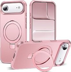 SKYLMW Compatible with iPhone Air Case with Stand,Rose Gold | iPhone Air Phone Case 6.5",Magnetic Ring Stand,Compatible with MagSafe,Military-Grade Protection,Great Grip Feeling