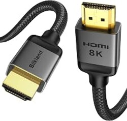 Silkland HDMI 2.1 Cable 20FT, [4K@240Hz 144Hz 120Hz, 8K@60Hz] 1440P Ultra High Speed HDMI Cable 48Gbps (Upgrade Braided), HDR10+, eARC, HDCP 2.3, Compatible for Xbox/PS5/PS4/Roku TV