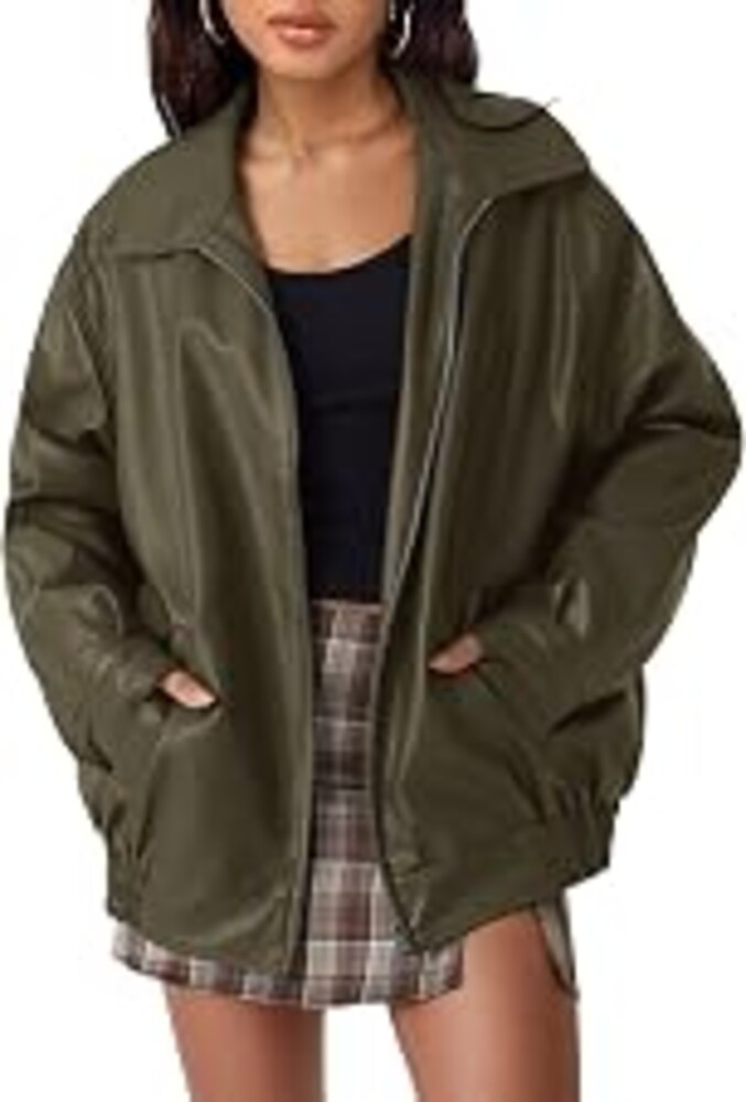 AUTOMET Women's Oversized Faux Leather Jacket for Fall and Winter | Concert Outfits, Boyfriend Biker Moto Coat, Medium weight Fall Bomber Jackets, Music Festival Winter Outerwear