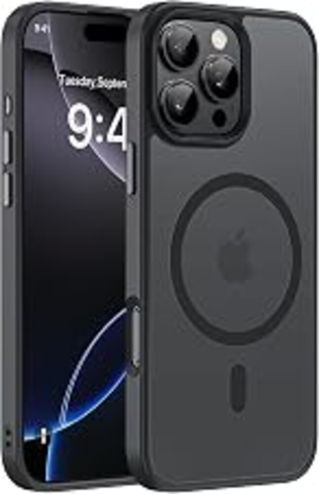 Miracase Magnetic for iPhone 16 Pro Max Case, 6.9 inch, Slim, Black | Compatible with MagSafe, Translucent Matte, Military-Grade Protection, Anti-Fingerprint, Shockproof Protective Phone Cover