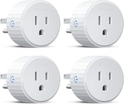 Govee Smart Plug, WiFi Outlet Compatible with Alexa & Google Assts, 4 pcs | Smart Home Plugs, 15A WiFi Outlet, Timer Function and Group Controller, No Hub Required, ETL & FCC Certified, 2.4G Only