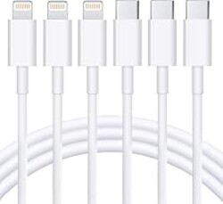 iPhone Charger 3Pack 10 FT USB C to Lightning Cable [Apple MFi Certified] | Power Delivery Fast Charging, Compatible with iPhone 14 13 12 11 Pro Max XS Max XR X 8 iPad,White