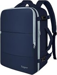 Taygeer Backpack for Women, 40l Travel Laptop Mochila Carry On Luggage | College Backpack with Laptop Compartment & Shoe Pouch, Airline Approved Personal Item Bag for Business Gym Travel, Ink Blue
