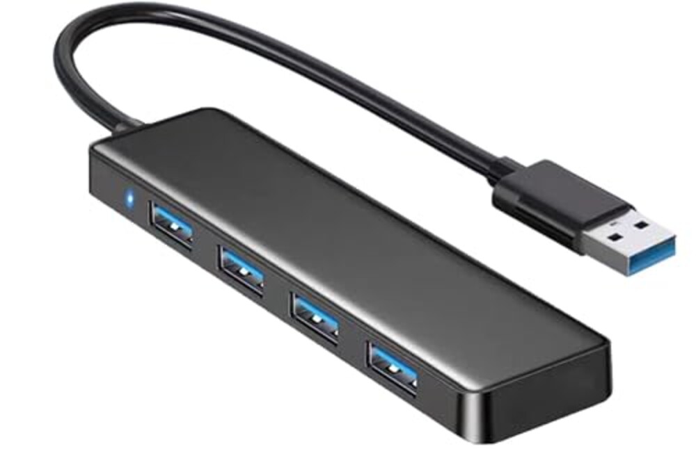 High-Speed 4 Port USB Hub 5Gbps Data Hub