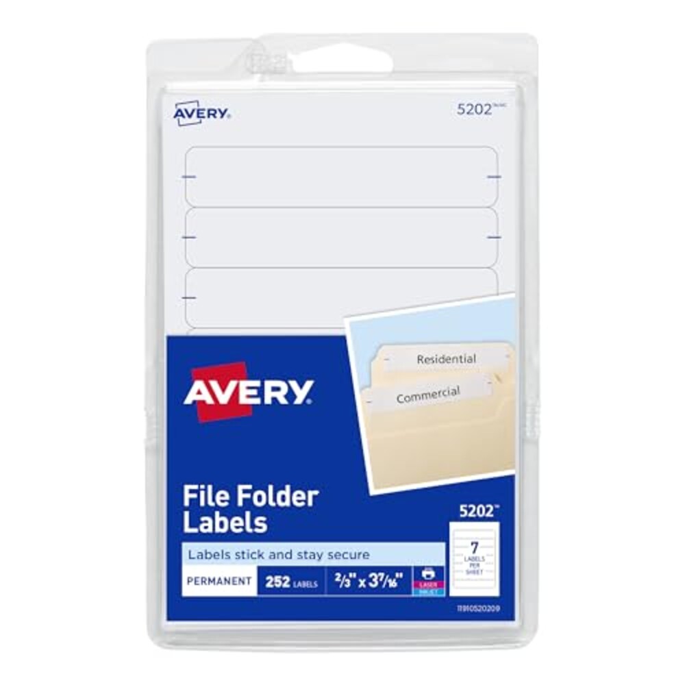 Avery® File Folder Labels on 4" x 6" She