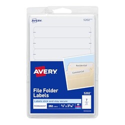 Avery® File Folder Labels on 4" x 6" She