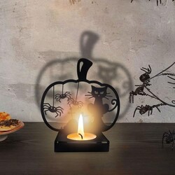 Halloween Shadow Candle Holders Pumpkin