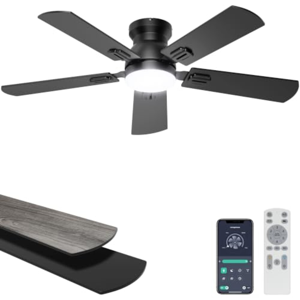 Ohniyou 42'' Low Profile Ceiling Fan wit