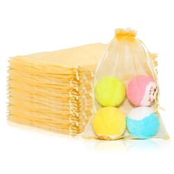 Mstar Pack 100 Pcs Organza Bags, Grey Sh