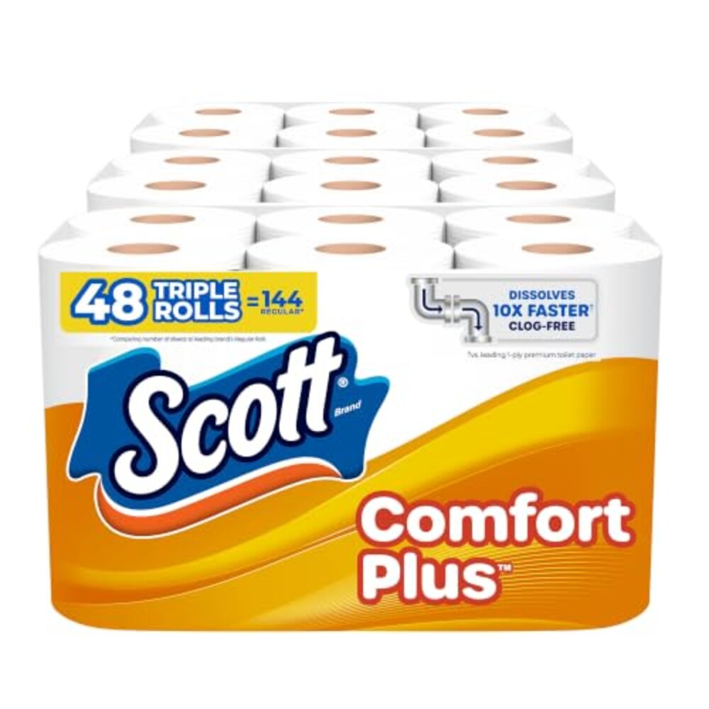 Scott ComfortPlus Toilet Paper, 48 Tripl