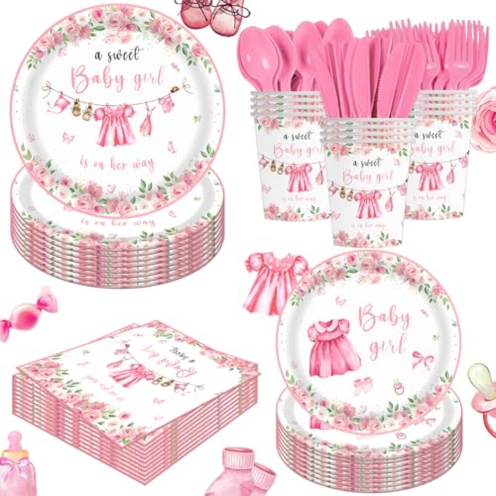 Kilyparty 140pcs Greenery Gender Reveal