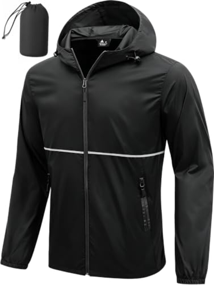 ZITY Men's Rain Jacket Waterproof Lightw