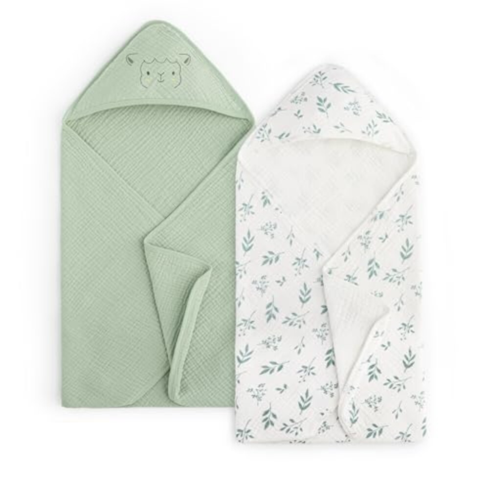PHF 100% Muslin Cotton Baby Hooded Towel