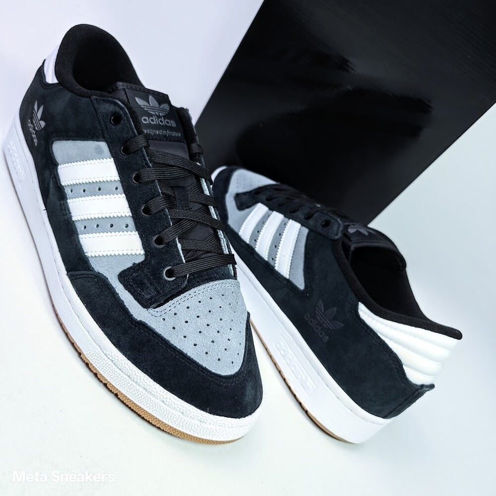 Adidas US 13 Men's Black Grey White Gum Suede   Retro Centennial 85   IE6610 New