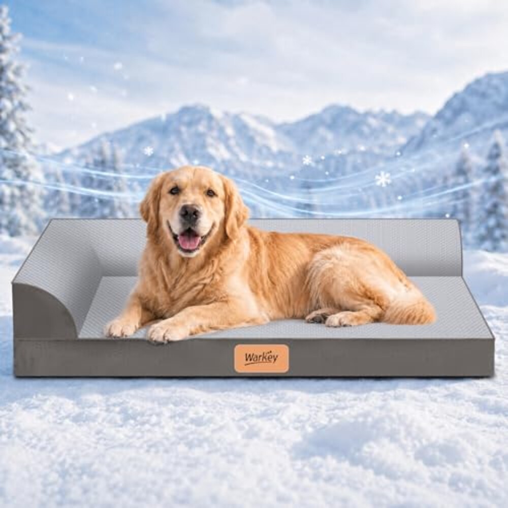 WARKEY Cooling Orthopedic Dog Bed for Ex
