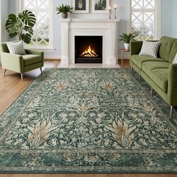 WEZVIX Vintage Floral 5x7 Area Rug,Soft