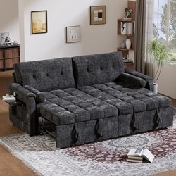 Trygoal 86'' Sleeper Sofa Bed with Side