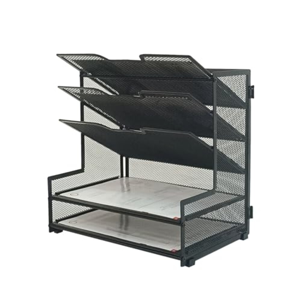 5-Tier Metal Office Desk Organizer,Paper