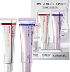 CENTELLIAN 24 Madeca Cream Time Reverse + Active Renew PDRN Cream Duo | Firming Cream Duo with TECA, PDRN and Hyaluronic Acid for Wrinkles, Elasticity, Hydration and Barrier Support, 1.69 fl oz x 2