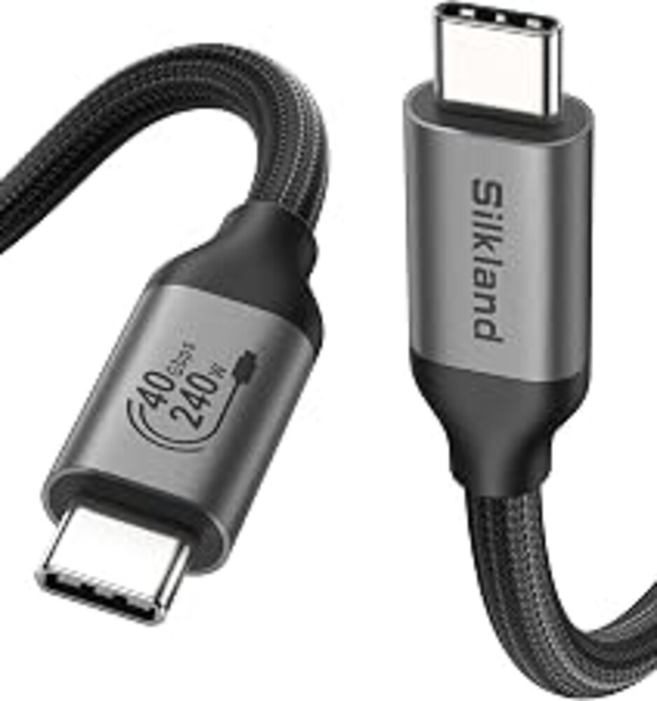 Silkland 40Gbps USB 4 for Thunderbolt 4 Cable 4FT, 240W PD3.1, 8K/Dual 4K | USB-IF Certified, Braided USB C Data Cable Compatible for SSD, MacBook, iPhone 17/16, iPad, Dock
