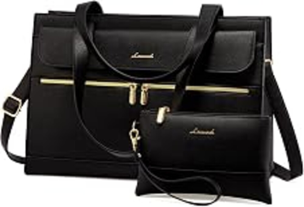LOVEVOOK Laptop Bag for Women 17.3 Inch Tote Work Professional Leather Computer Briefcase Waterproof Handbag Shoulder Large Capacity Business Teacher Office Crossbody Purse