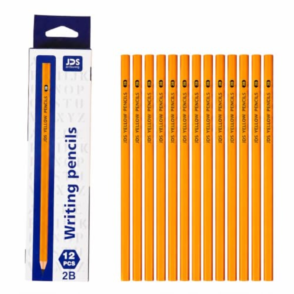 Srriuir 12 Count HB Pencils, Yellow Wood