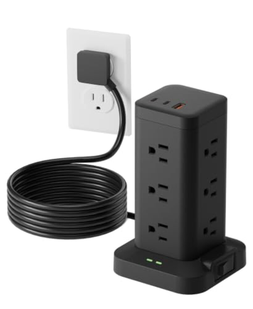 Tagzilo 12AC 3USB Power Strip Tower Surg