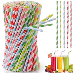 Eaasty 500 Pcs Paper Drinking Straws, Co