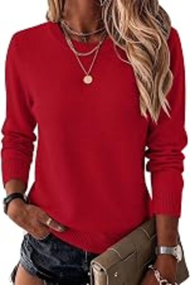 Zeagoo Womens Wool Blend Sweater Crewneck Long Sleeve Tops Fashion Clothing | Zeagoo Womens Wool Blend Crewneck Sweater Long Sleeve Soft Knit Pullover Lightweight Business Casual Black Fashion Clothing