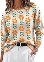 Zeagoo Sweaters for Women 2026 Fall Outfits Long Sleeve Winter Clothes | Cute Crew Neck Sweater, Womens Fall Fashion, Trendy Loose Knit Women's Tops, Dressy Business Casual Outfits