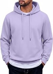 COOFANDY Men's Hoodie Pullover Hooded Sweatshirt Casual Fashion Solid Fall | Mens Hoodie Pullover, Casual Hooded Sweatshirt, Long Sleeve, Soft Fabric, Adjustable Drawstring, Athletic, Workout, Winter