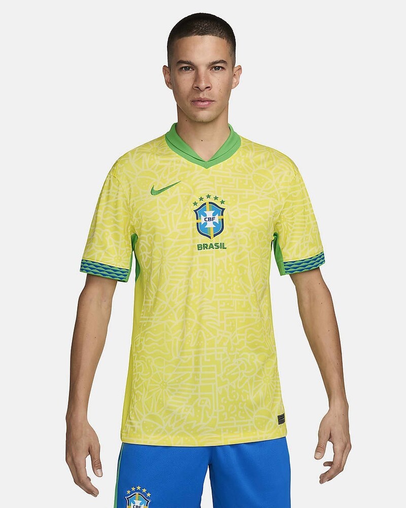 Brazil 2024 Stadium Neymar Jr 10 Home Men's Nike Dri-FIT Soccer Jersey Sz XL