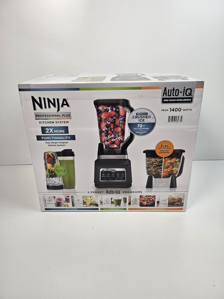 Ninja Professional Plus Kitchen System 1400W Auto-iQ Blender 8-Cup 1 Pack New
