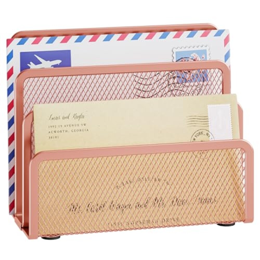 Marbrasse Mail Organizer for Desk, 3-Slo
