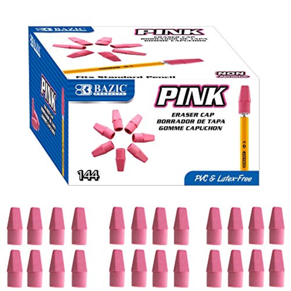 BAZIC Products Pink Pencil-Top Eraser Ca