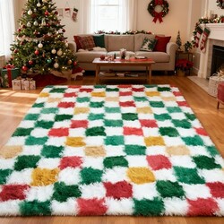Christmas Area Rug 5x8 for Bedroom Livin