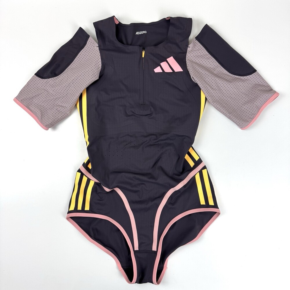 NEW Adidas 2024 Pro Elite Team Womens Sz S Speedsuit Leotard Perforated Purple