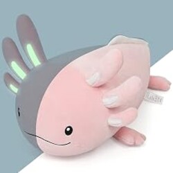 Niuniu Daddy Pink Axolotl Weighted Stuffed Animals | 20 in, 1.9 lb, machine wash, huggable gift for Kids Ages 3+ and Adults, cute plushies