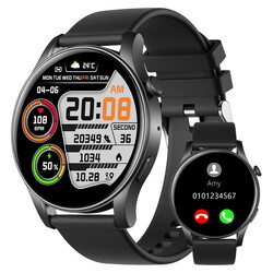Smart Watch for Android and iPhone, TIGRADE Answer/Make Call Smartwatch for Men Women Waterproof, 100+ Sport Modes, Fitness Activity Tracker, Black