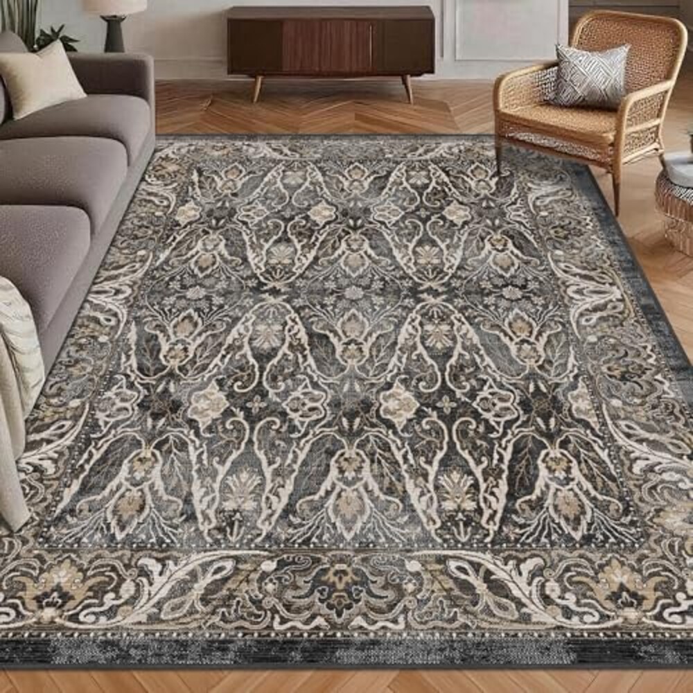 Washable Area Rug 4' x 6' Vintage Tradit