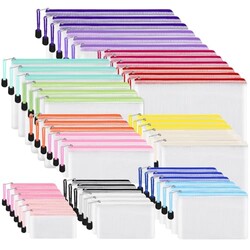 EOOUT 48pcs Mesh Zipper Pouch, Waterproo