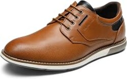 Bruno Marc Men's Dress Oxfords Casual Derby Sneakers | Breathable Perforated Synthetic Leather, Cushioned Insole, Shock-absorbent Outfit, Fit Boardrooms Bars Daily Wear & Events