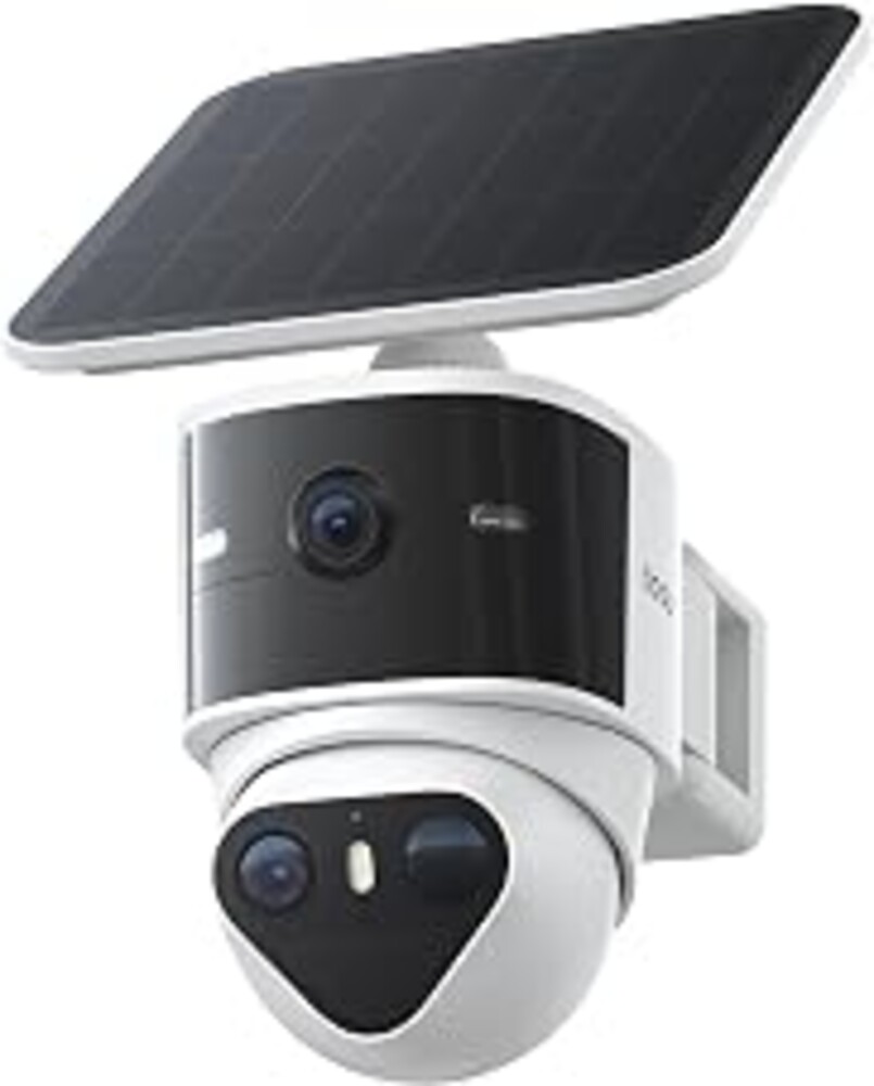 aosu T2 Pro 3K Dual Cam Outdoor Security Camera, Solar Powered, AI Tracking | 170° Wide & 360° PTZ, No Blind Spots, Local Storage ,Full Color Night Vision,AI Human Vehicle Tracking, 8X Zoom