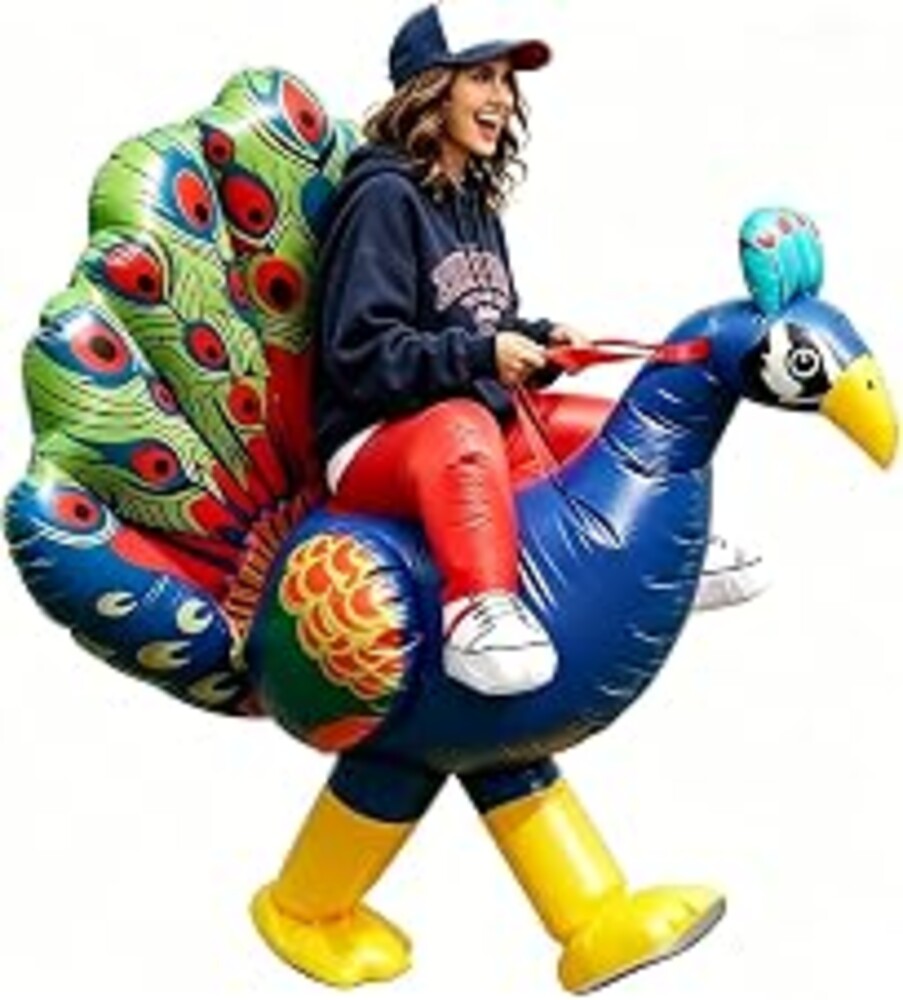 SEMETOR Inflatable Ride-On Peacock Costume for Adults