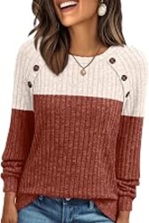 AUTOMET Womens Long Sleeve Shirts Fall Sweaters Business Casual Tops Blouse | Work Tunic Tops, Trendy Cute Sweaters, Dressy Casual Blouse, Plus Size, 2026 Teacher Outfits, Fashion Winter Clothes