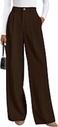 PRETTYGARDEN Women's Tailored Wide Leg Work Dress Pants | High Waisted Flowy Business Casual Palazzo Pants, Professional Office Trousers Slacks, Interview Outfits, Work Clothes