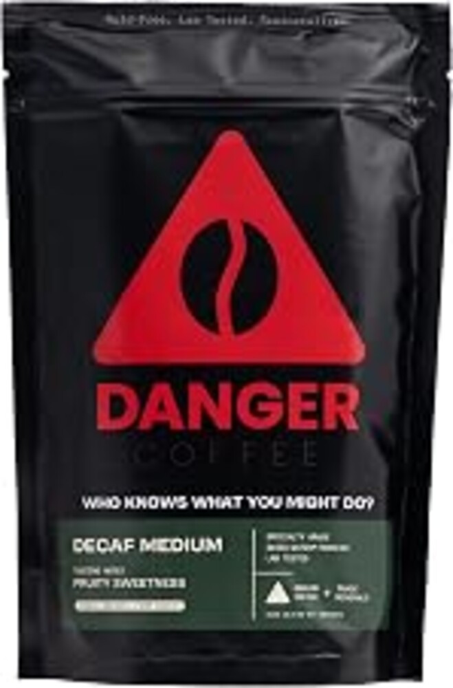 Danger Coffee Decaf Ground by Dave Asprey | Medium Roast | 10.9 oz | Remineralized, Mold Free & Lab Tested, Swiss Water Decaf, Medium Roast, Decaffeinated, 10.9 Ounce